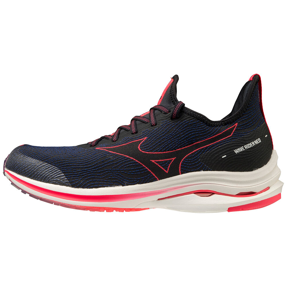 Mizuno Wave Rider Neo - Bayan Koşu Ayakkabısı - Siyah/Pembe Türkiye (DFLBNQ-054)